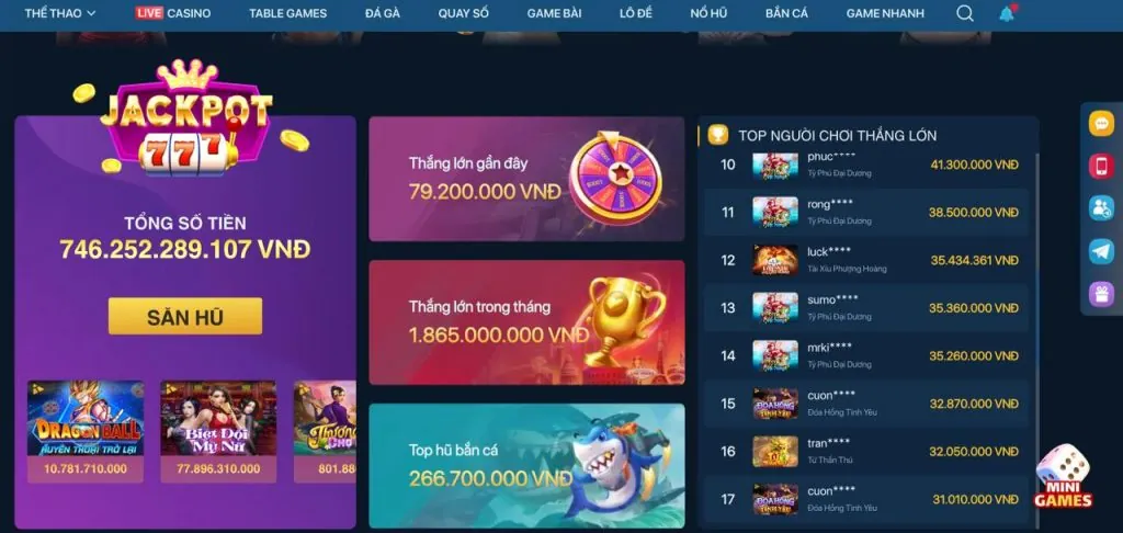 Đa dạng trò chơi cá cược tại Zalv: Thể Thao, Casino, Bắn Cá, Nổ Hũ, Đá Gà